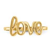 14K Yellow Gold Polished Love Ring view 5