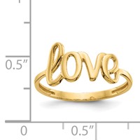 14K Yellow Gold Polished Love Ring view 4