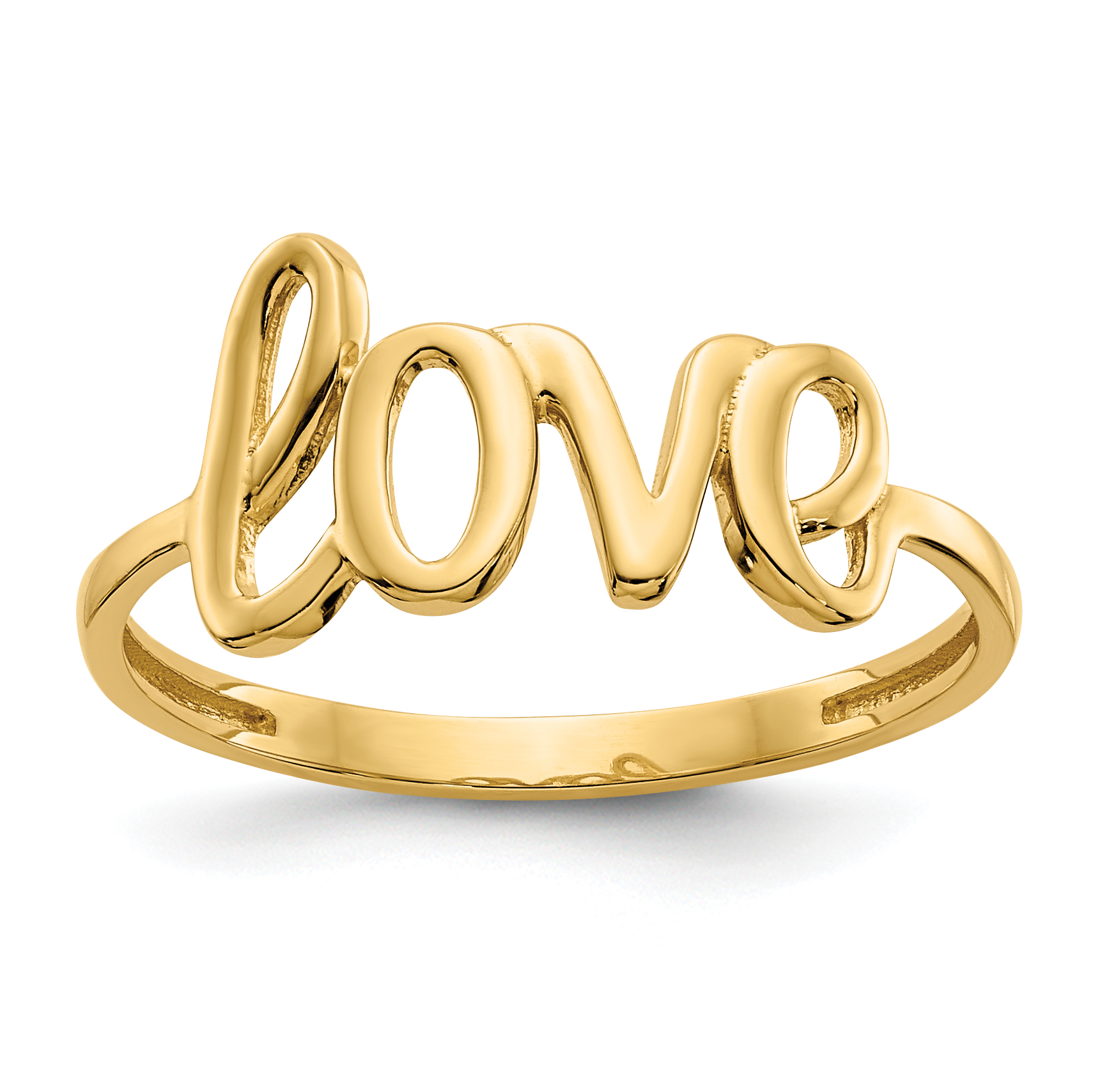 14k Polished Love Ring (K5742)