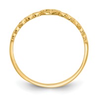 14K Polished Hearts Ring view 2