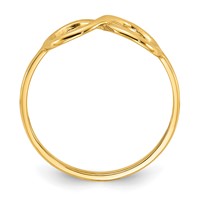 14K Yellow Gold Polished Infinity Ring view 2