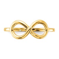 14K Yellow Gold Polished Infinity Ring view 5