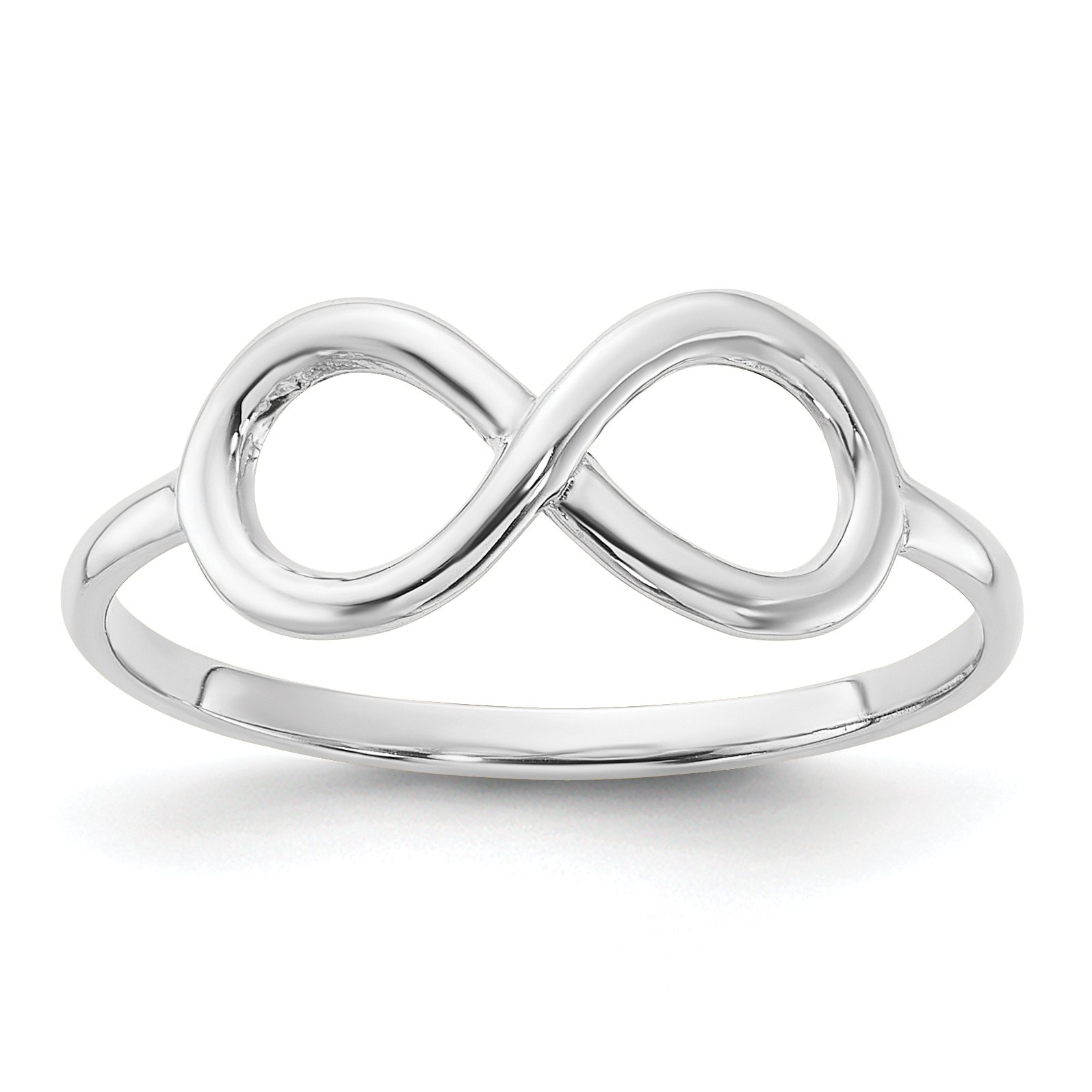 14K White Gold Polished Infinity Ring (K5750W)