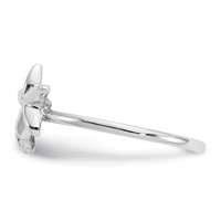 14K White Gold Polished Starfish and Sand Dollar Ring view 3