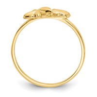 14K Polished Shell and Starfish Ring view 2