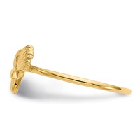 14K Polished Shell and Starfish Ring view 3