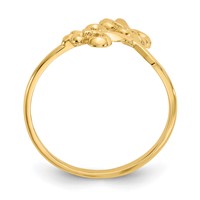 14K Yellow Gold Polished Fleur De Lis Ring view 2