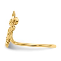14K Yellow Gold Polished Fleur De Lis Ring view 3
