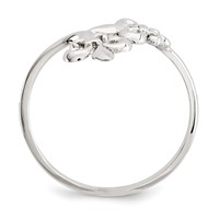 14K White Gold Polished Fleur De Lis Ring view 2
