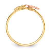 14K Two-Tone Polished Two Butterflies Ring view 2