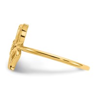14K Yellow Gold Polished Butterfly Ring view 3
