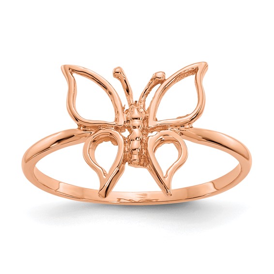 Gold Polished Butterfly Rings