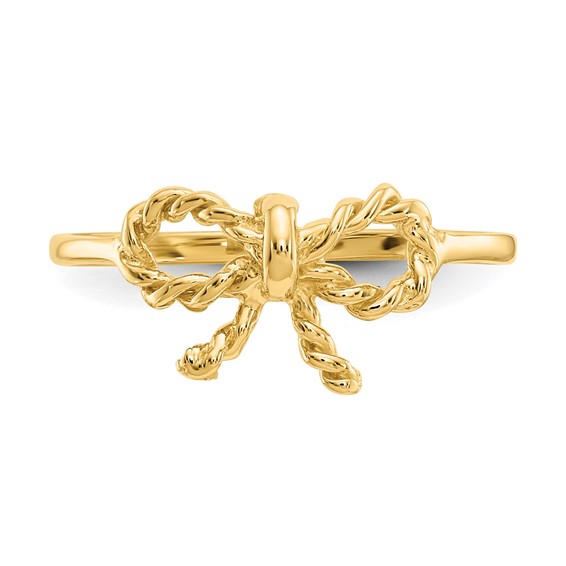 14k Polished Bow Ring