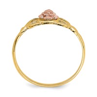 14K Two-Tone Polished Flower Ring view 2