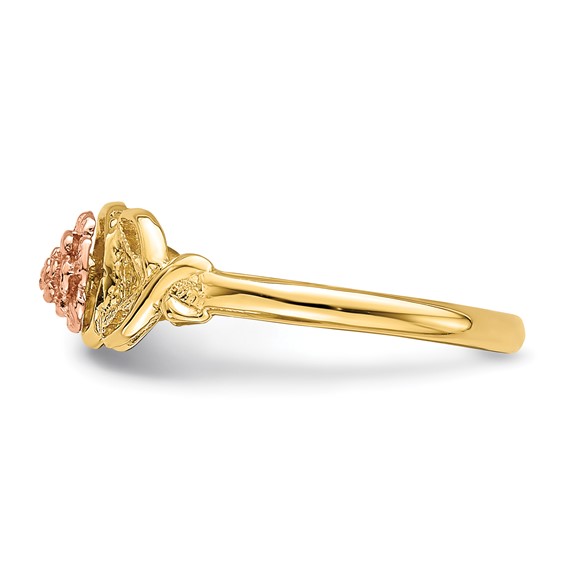 Gold Polished Flower Rings