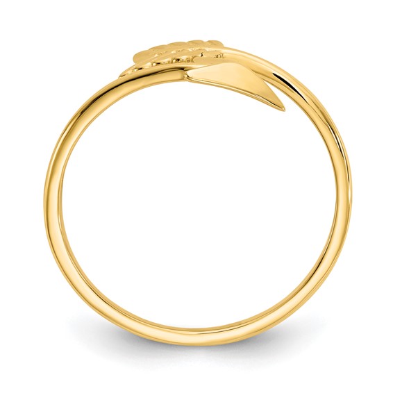 14K Polished Arrow Bypass Ring
