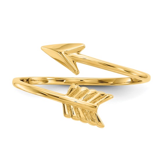 14K Polished Arrow Bypass Ring