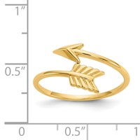 14K Polished Arrow Bypass Ring view 4
