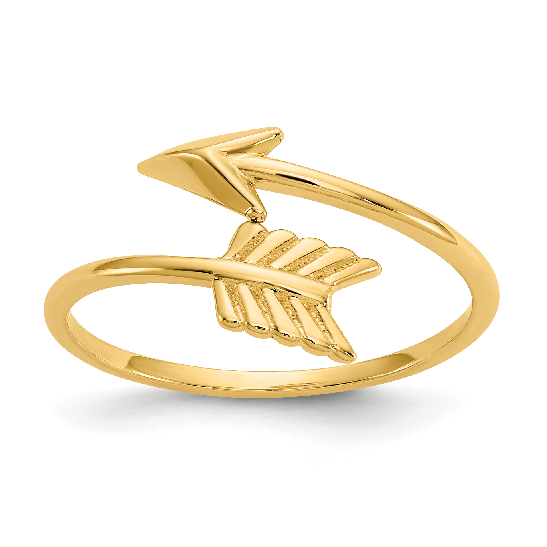 14K Polished Arrow Ring (K5779)
