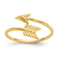 14K Polished Arrow Bypass Ring view 1