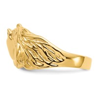 14K Polished Horse Head Ring view 3