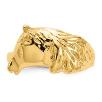 14K Polished Horse Head Ring view 5