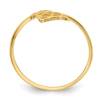 14K Yellow Gold Polished Celtic Knot Bypass Ring view 2