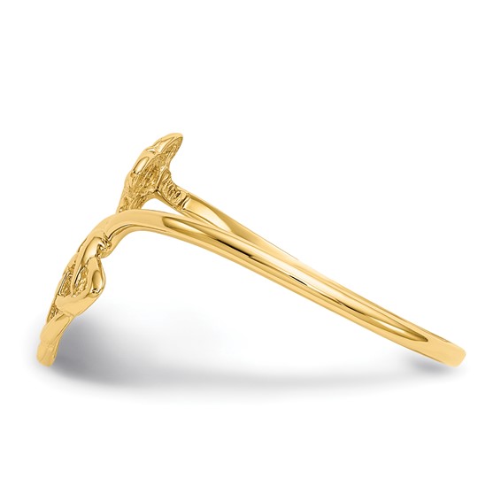 14k Polished Celtic Knot Bypass Ring