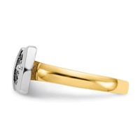 14K Two-Tone Polished Buckle Ring view 3