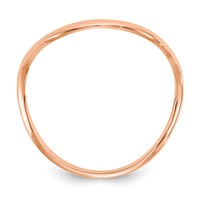 14K Rose Gold Polished Wave Fashion Thumb Ring view 2