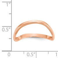 14K Rose Gold Polished Wave Fashion Thumb Ring view 4