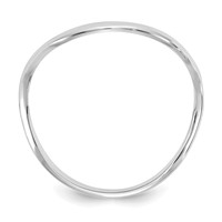 14K White Gold Polished Wave Fashion Thumb Ring view 2