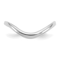 14K White Gold Polished Wave Fashion Thumb Ring view 3