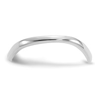 14K White Gold Polished Wave Fashion Thumb Ring view 5