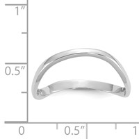 14K White Gold Polished Wave Fashion Thumb Ring view 4