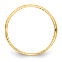 14K Polished Double Wave Fashion Thumb Ring Size 9 view 2