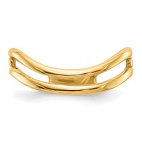 14K Polished Double Wave Fashion Thumb Ring Size 9 view 4