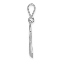 14K White Gold Awareness Ribbon Pendant view 2