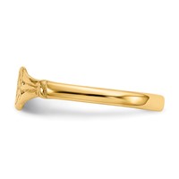 14K Yellow Gold Polished Oval Flower Ring - Size 2.25 view 4