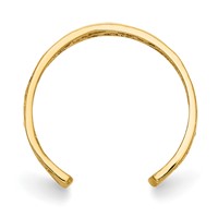 14K Yellow Gold Polished and Diamond-cut Toe Ring view 2
