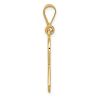 14K Yellow Gold Awareness Ribbon Pendant view 2
