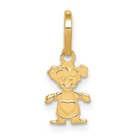 14K Yellow Gold Polished Little Girl Pendant view 1