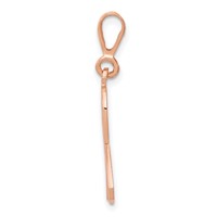 14K Rose Gold Awareness Ribbon Pendant view 2