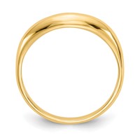 14K Polished Stackable Wave Ring view 2