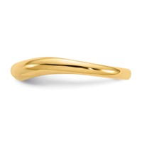 14K Polished Stackable Wave Ring view 4