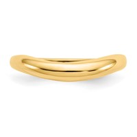 14K Polished Stackable Wave Ring view 5