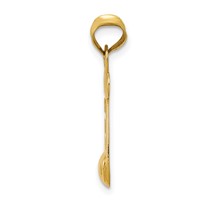 14K Yellow Gold Polished and Textured I Love You Scroll Pendant view 2