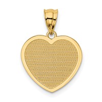 14K Polished TE Amo Heart Pendant view 3