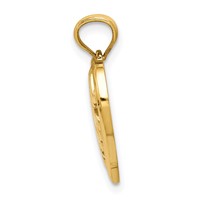 14K Yellow Gold Polished Mom and Heart in Heart Pendant view 2