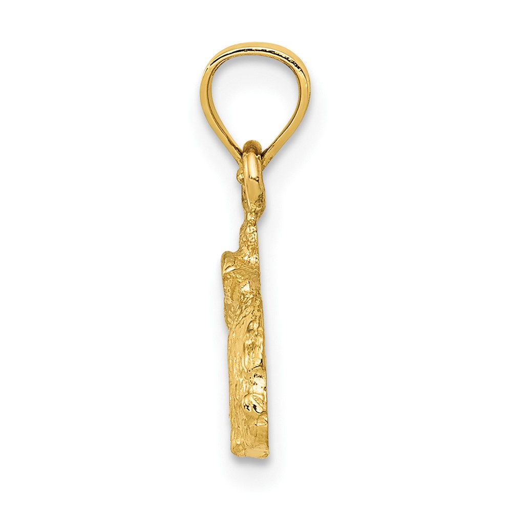 14k Polished Rabbit Pendant (K5908)